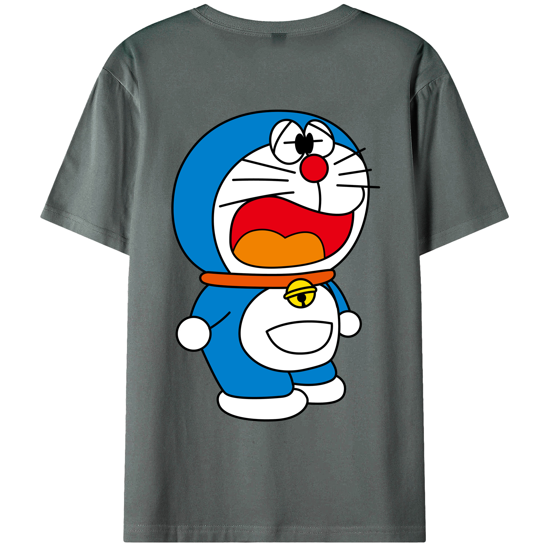 （画像用） ドラえもん Doraemon 綿100％ メンズ半袖Tシャツ（バックプリント） 通気性